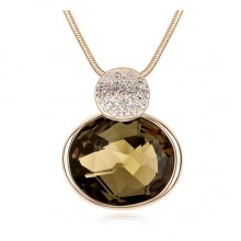 Gold Plated Boutique Black Diamond Crystal